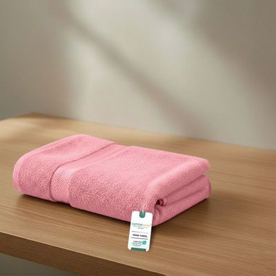 Premium Cotton Towel 40x70cm Hand Towel  , 600 GSM Quick Dry and Durable , Pink