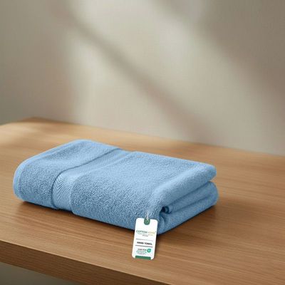 Premium Cotton Towel 40x70cm Hand Towel  , 600 GSM Quick Dry and Durable , Blue