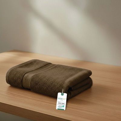 Premium Cotton Towel 40x70cm Hand Towel  , 600 GSM Quick Dry and Durable , Brown