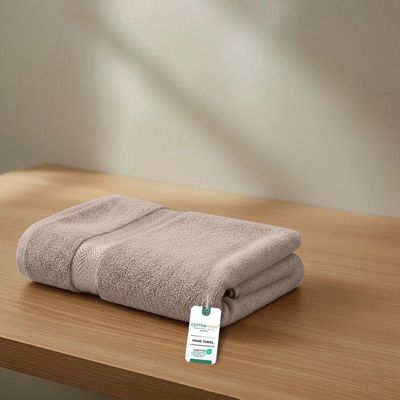 Premium Cotton Towel 40x70cm Hand Towel  , 600 GSM Quick Dry and Durable , Taupe