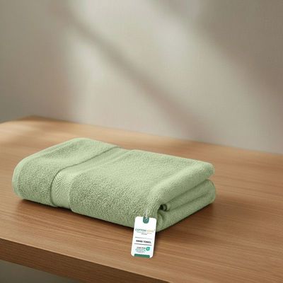 Premium Cotton Towel 40x70cm Hand Towel  , 600 GSM Quick Dry and Durable , Green