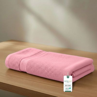 Premium Cotton Towel 70x140cm Bath Towel  , 600 GSM Quick Dry and Durable , Pink