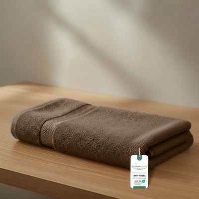 Premium Cotton Towel 70x140cm Bath Towel  , 600 GSM Quick Dry and Durable , Brown