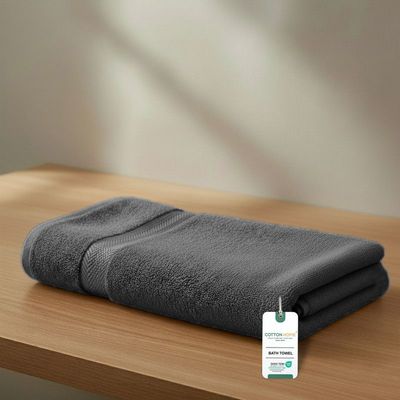 Premium Cotton Towel 70x140cm Bath Towel  , 600 GSM Quick Dry and Durable , Grey