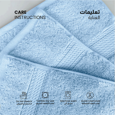Premium Cotton Towel 70x140cm 4-Piece Bath Towel  , 600 GSM Quick Dry and Durable , Blue