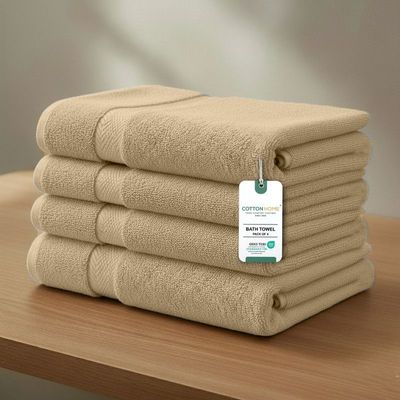 Premium Cotton Towel 70x140cm 4-Piece Bath Towel  , 600 GSM Quick Dry and Durable , Linen