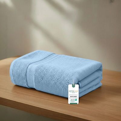 Premium Cotton Towel 90x180cm Bath Sheet  , 600 GSM Quick Dry and Durable , Blue