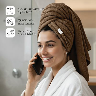 Premium Cotton Towel 90x180cm Bath Sheet  , 600 GSM Quick Dry and Durable , Brown