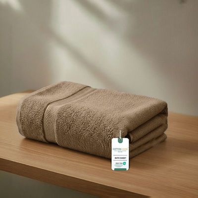 Premium Cotton Towel 90x180cm Bath Sheet  , 600 GSM Quick Dry and Durable , Brown
