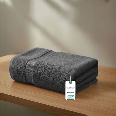 Premium Cotton Towel 90x180cm Bath Sheet  , 600 GSM Quick Dry and Durable , Grey