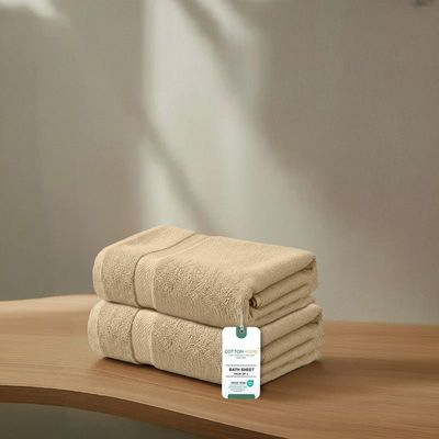 Premium Cotton Towel 90x180cm 2-Piece Bath Sheet  , 600 GSM Quick Dry and Durable , Linen
