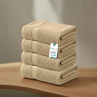 Premium Cotton Towel 90x180cm 2-Piece Bath Sheet  , 600 GSM Quick Dry and Durable , Linen