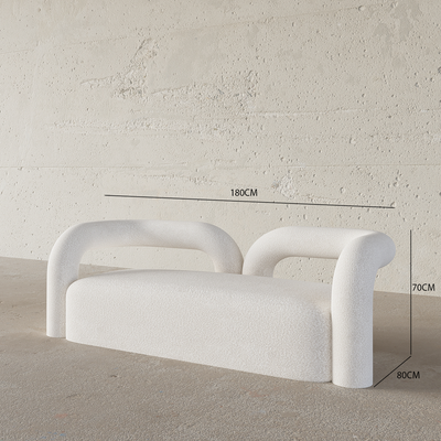 Arya 2 Seater Sofa – Elegant Boucle Upholstered Boho Sofa for Modern Cozy Interiors