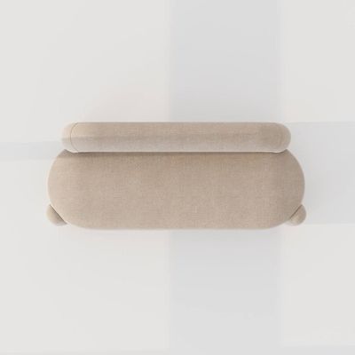 Ethan 2 Seater Sofa Set – Premium Linen Modern Armless Sofa with Elegant Curved Backrest