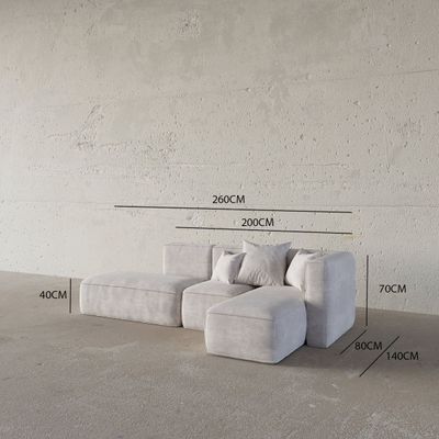 Donnie 3 Seater Sofa | Space Friendly Cotton Blend Upholstery Sofa