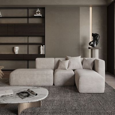 Donnie 3 Seater Sofa | Space Friendly Cotton Blend Upholstery Sofa