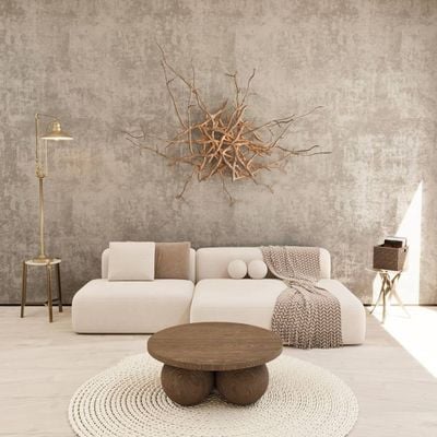 Mars 3 Seater Sofa Luxury Modern L-Shaped Sofa in Elegant White Suede Upholstery Sofa