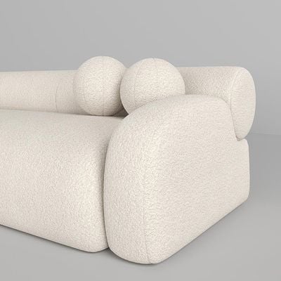 Malta 2 Seater Sofa Luxury Modern Sofa Set in Elegant Off-White Boucle Design