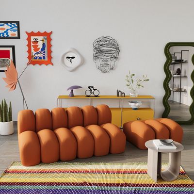 Clayton Velvet Sofa Set – Luxury L-Shaped Sofa & Modern Upholstery Sofa for Elegant Living Rooms