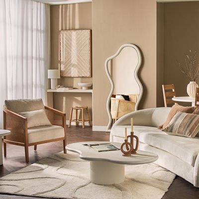 Cloudy Modern Coffee Table – Elegant MDF Center Table with Minimalist Living Style