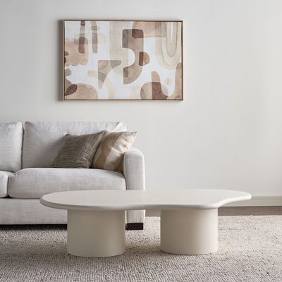 Halo Luxury Coffee Table – Modern Center Table with Sculptural Organic Design for Living Room