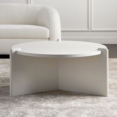 Glimpse Modern Coffee Table – Luxury Round Center Table with Stylish 3-Leg Pedestal Design