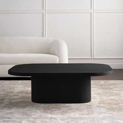 Block Coffee Table – Modern Rectangular Center Table with Textured Finish & Minimalist Design