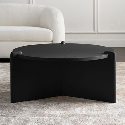 Glimpse Coffee Table – Modern Round Center Table with Unique Three-Leg Design