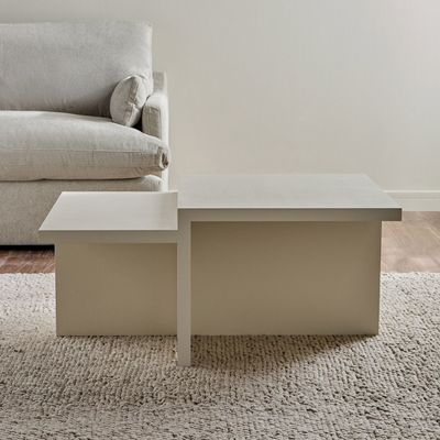 Intersect Coffee Table – Luxury Modern Rectangle Center Table with Multi-Level Design