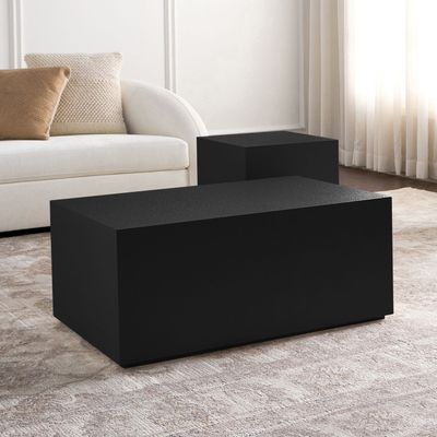 Mist 2-Piece Coffee Table Set – Modern Luxury Rectangle Nesting Center Tables