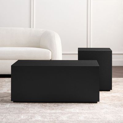 Mist 2-Piece Coffee Table Set – Modern Luxury Rectangle Nesting Center Tables