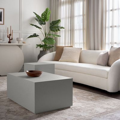 Mist 2-Piece Coffee Table Set – Elegant Modern Rectangle Nesting Center Tables