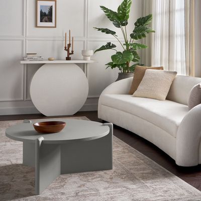 Glimpse Coffee Table – Modern Round Center Table with Unique Three-Leg Design