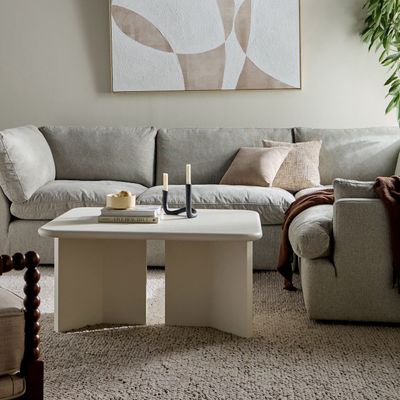 Crest Coffee Table – Modern Luxury Round Center Table with Sculptural Base