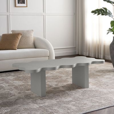 Ripple Coffee Table – Luxury Modern Rectangle Center Table with Artistic Wavy Design