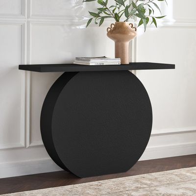 Circle Console Table – Luxury Modern Entryway Console with Unique Circular Base for Elegant Home Décor