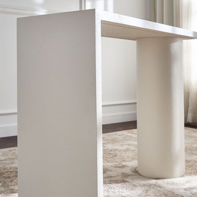 Column Console Table – Luxury Modern Entryway Console with Textured Finish for Elegant Hallway & Living Room Décor