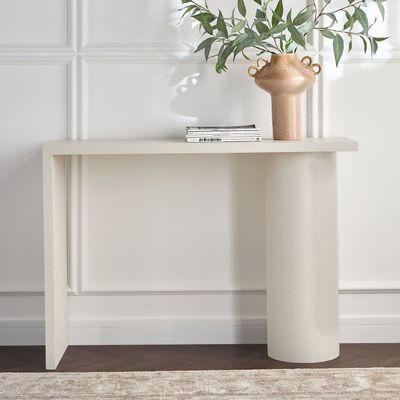 Column Console Table – Luxury Modern Entryway Console with Textured Finish for Elegant Hallway & Living Room Décor