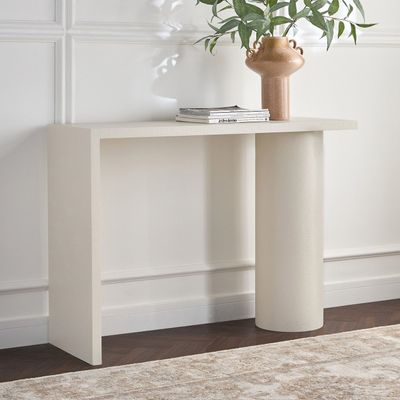 Column Console Table – Luxury Modern Entryway Console with Textured Finish for Elegant Hallway & Living Room Décor