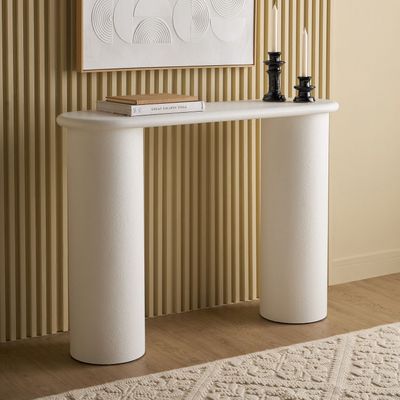 Pillar Console Table – Luxury Modern Entryway Console with Rectangular Top & Sleek Pillar Legs
