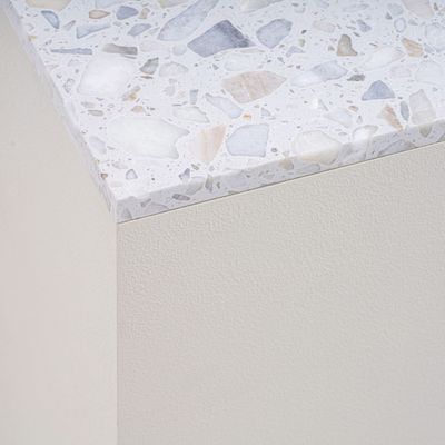 Scultura Terrazzo Top Console – Luxury Modern Entryway Console with Architectural Base & Terrazzo Finish