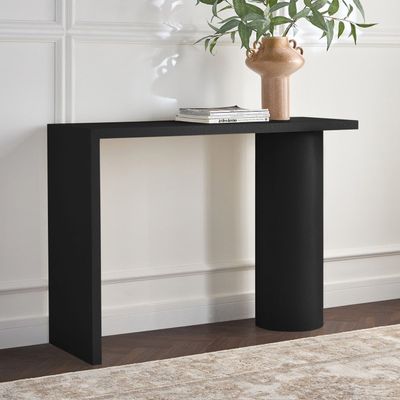 Column Console Table – Luxury Modern Entryway Console with Pedestal Base & Rectangular Top