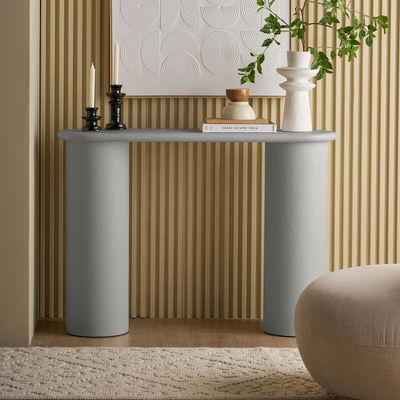 Pillar Console Table – Luxury Modern Entryway Console with Rectangular MDF Top & Sleek Pillar Legs