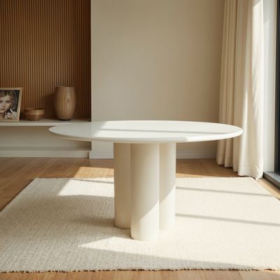 Petal 4-Seater Dining Table – Modern Round Dining Table for Elegant Small Spaces