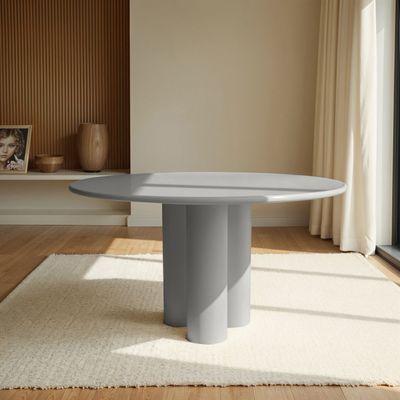Petal 4-Seater Dining Table – Modern Round Dining Table with Sleek Three-Leg Design