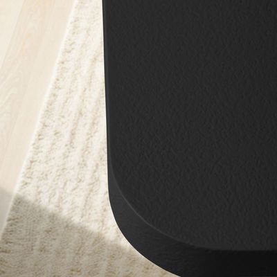 Aura 6-Seater Dining Table – Luxury Round Dining Table with Cylindrical Leg Design (Black)