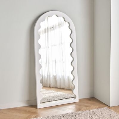Premium Arch Leaner Mirror – Luxury Full-Length Floor Mirror for Modern Home Décor (White)