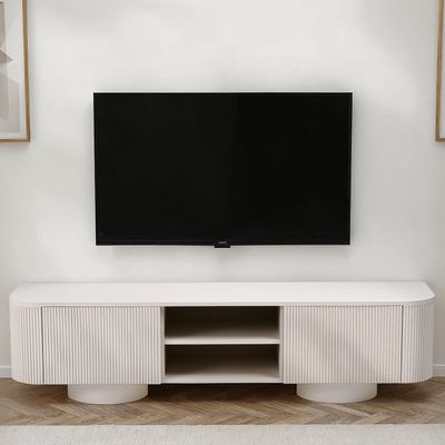 Dune TV Unit – Premium Modern TV Stand with Fluted Detailing & Concealed Storage for Elegant Living Rooms