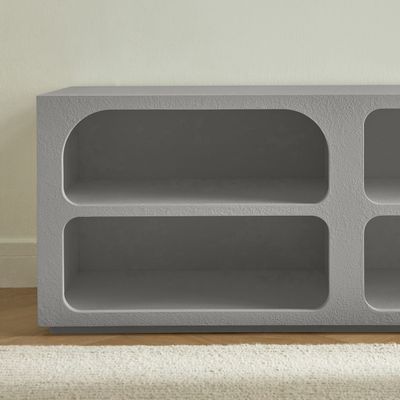 Float TV Unit – Modern Luxury TV Stand with Shelves & Stylish Storage for Contemporary Living Rooms (Grey)