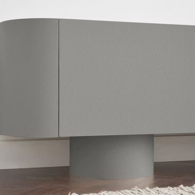 Meadow TV Unit – Luxury Modern Media Cabinet with Curved Design & Seamless Storage (Grey)